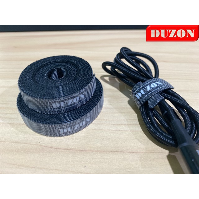 DUZON VELCRO PENGIKAT KABEL 2M 3METER ORGANIZER TALI IKAT KABEL PEREKAT NYLON