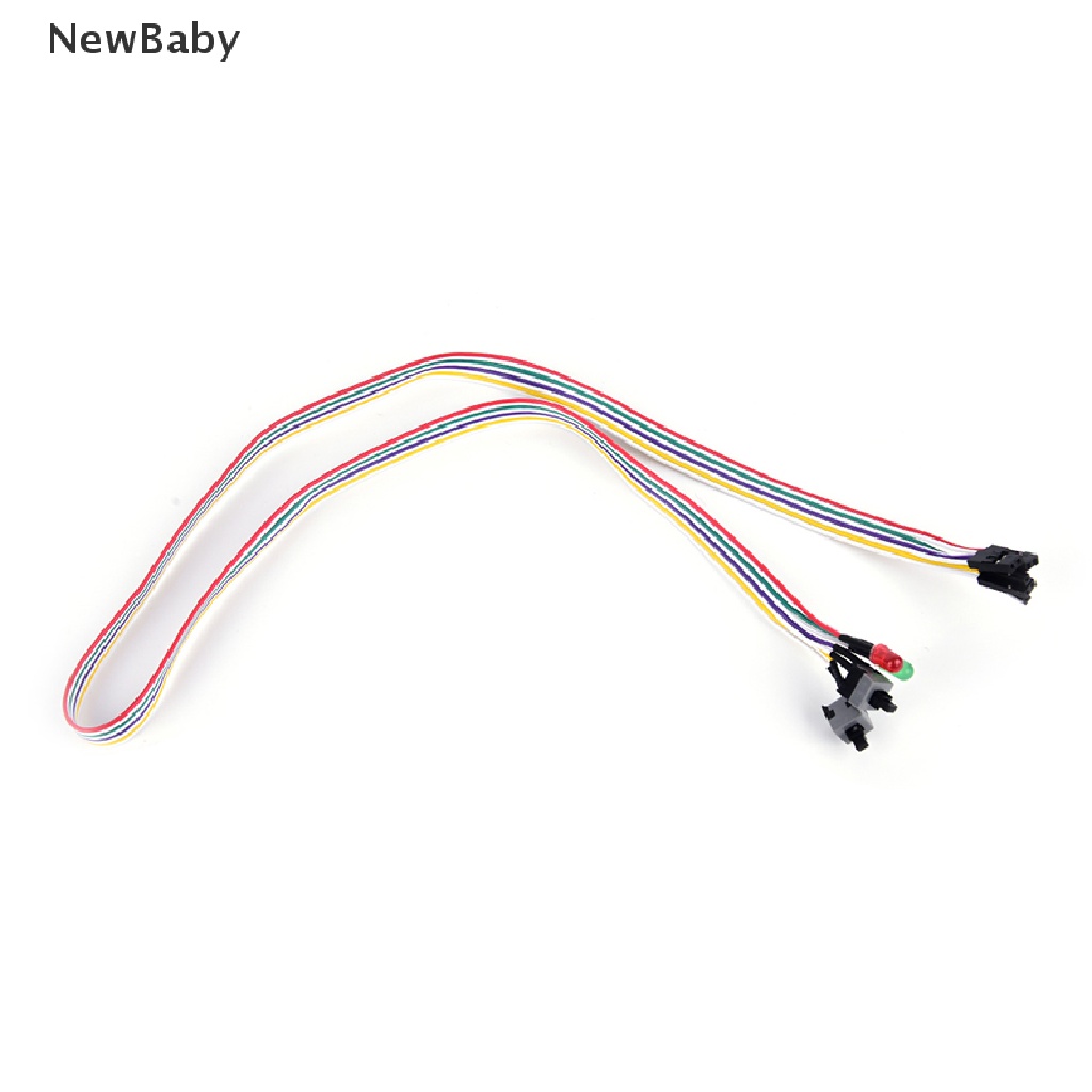 NewBaby High quality PC case red green LED lamp ATX power supply reset HDD switch lead ID