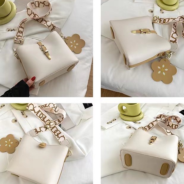 BJ62537 - BEIGE/BLACK/BROWN/GREEN - TAS SLEMPANG GANTUNGAN BUNGA IMPORT TAS WANITA FASHION IMPORT MODIS ELEGAN TERMURAH TERLARIS TERBARU BAGSTORE JAKARTA TAS BATAM ZCJ2537 MIRIP GT1737