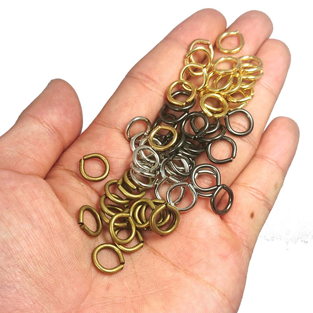 RING PENYAMBUNG GANTUNGAN KUNCI RING BULAT BESI 1.0 CM PER 100 PCS