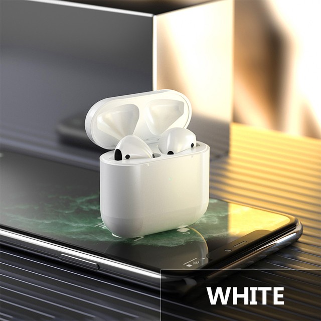 ❤Grosir❤ headset bluetooth iduabelas Macaron i12 TWS earphone Bluetooth Wireless android-pro 4 white
