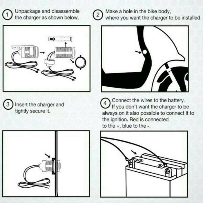 Travel Charger Motor USB Waterproof