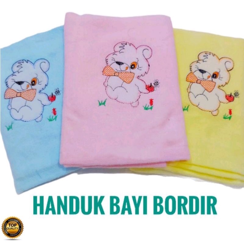 Handuk Ivory Bordir Dan Sablon Halus Jumbo 110Cmx60Cm