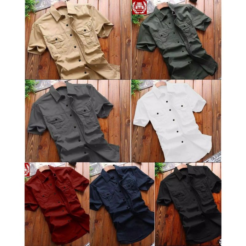 KEMEJA PRIA LENGAN PENDEK/ KEMEJA SLIM FIT