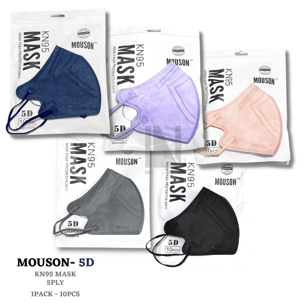 MASKER DUCKBILL 5D [ EMBOS MOUSON ] DUCKBIL PRO / KN95 WARNA HITAM - PUTIH - ABU - NAVY - LILAC / LA