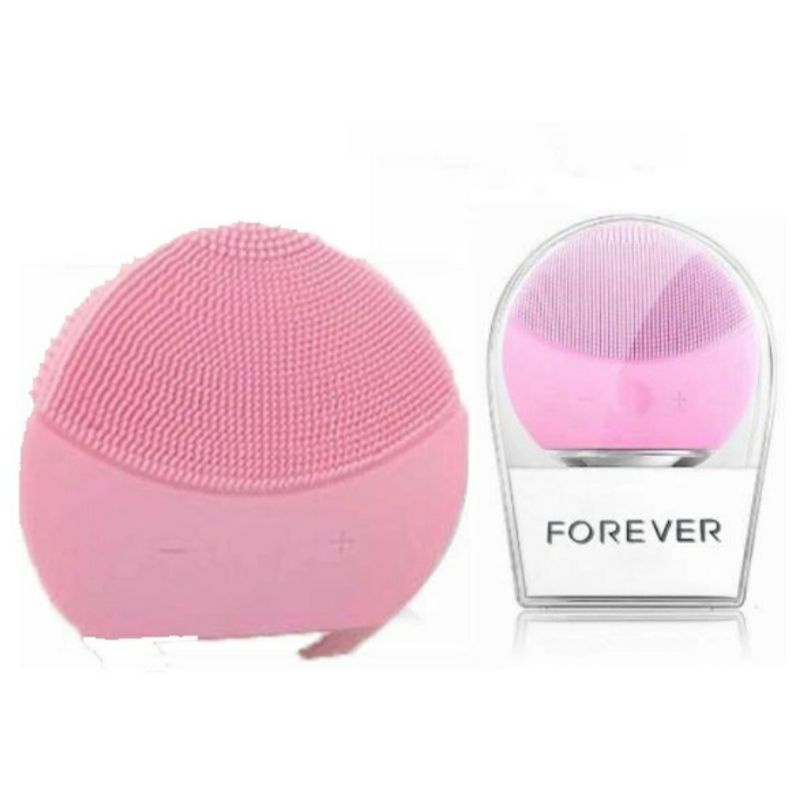 FACE CLEANER BRUSH SILICONE RECHARGABLE (PINK)