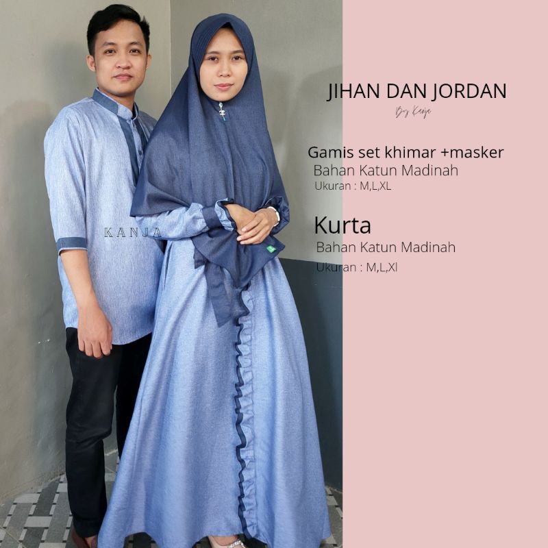 Set Gamis + Koko Kurta Pakaian Muslim Bahan Premium Katun Madinah Kekinian Terbaru