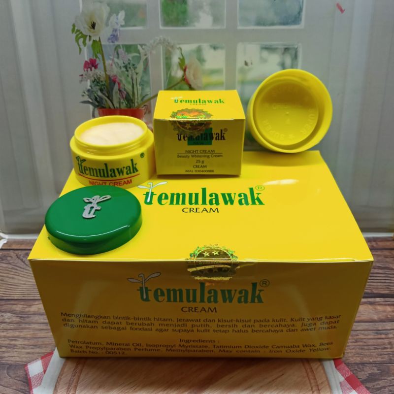 CREAM TEMULWAK CREAM MALAM ORIGINAL WARNA CREAM KREM