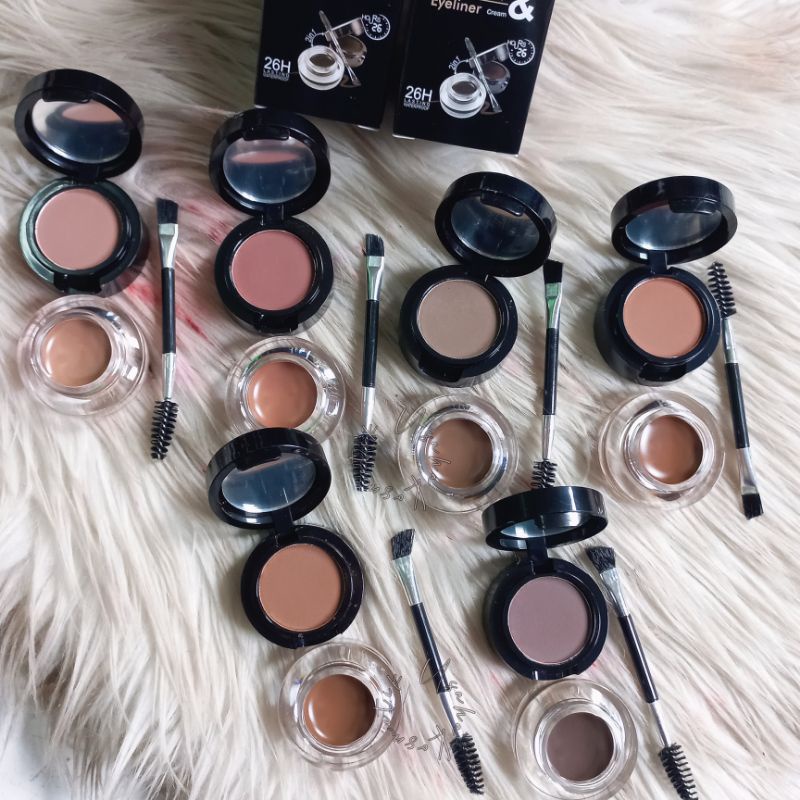 PROMO!! GEL EYELINER&amp;EYEBROW POWDER IMAN OF NOBLE 8366 WATERPROOF 2 IN 1