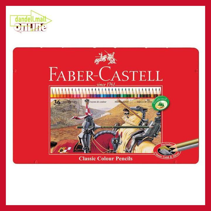 

U8Tyrt67- Pensil Warna Faber Castell 36 Classic Kemasan Kaleng (Tin Case) E3Yrf797-