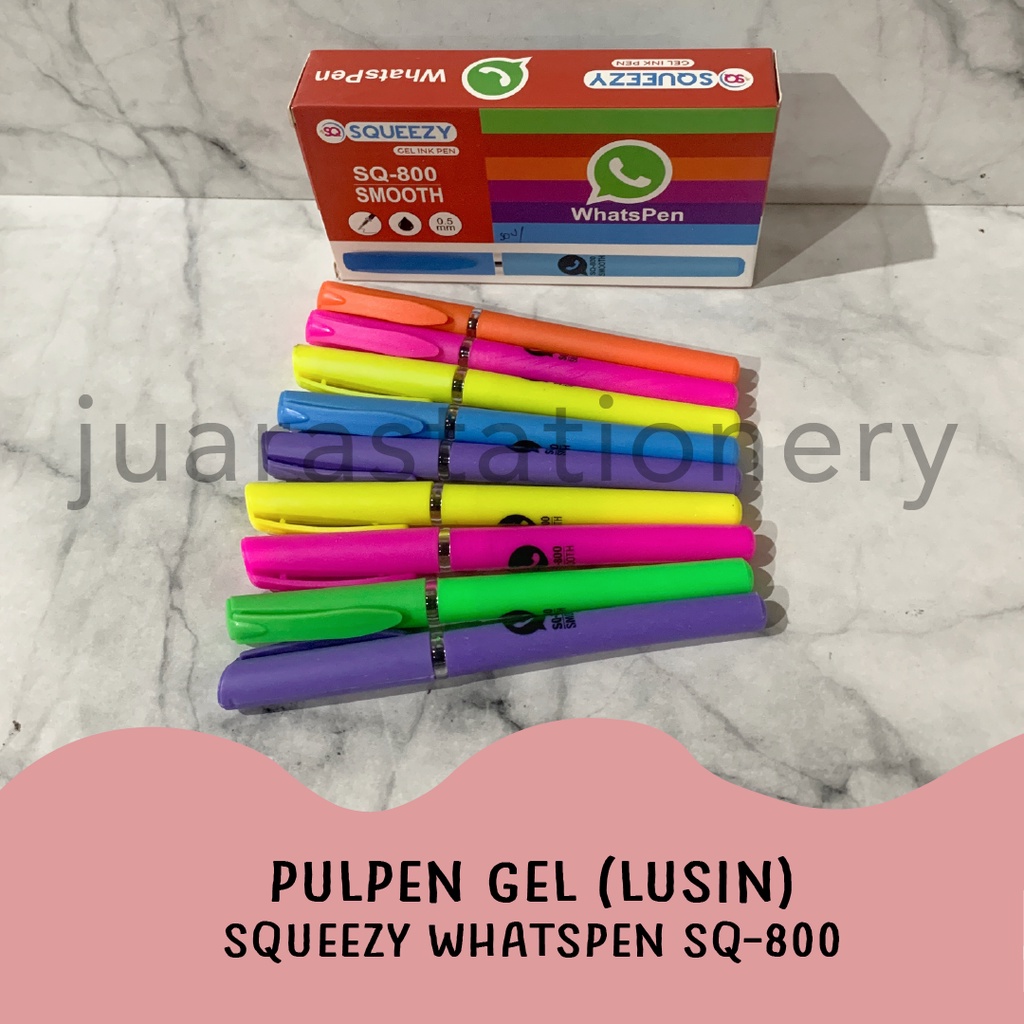 

[ LUSIN ] Pulpen Gel Whatspen IPen Squeezy SQ-800 0.5 mm / Bolpen Bolpoin Pen Tinta Pen Gel Murah COD