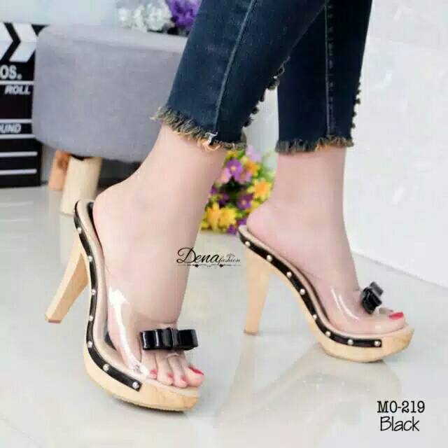 HEELS MIKA PITA REPLIKA ZARA MURAH MODEL IMPORT SENDAL SANDAL PESTA TRANSPARANT BENING IMPORT