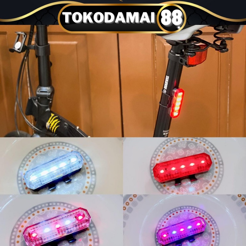 LAMPU BELAKANG SEPEDA LED WATERPROOF AND RECHARGEABLE 818