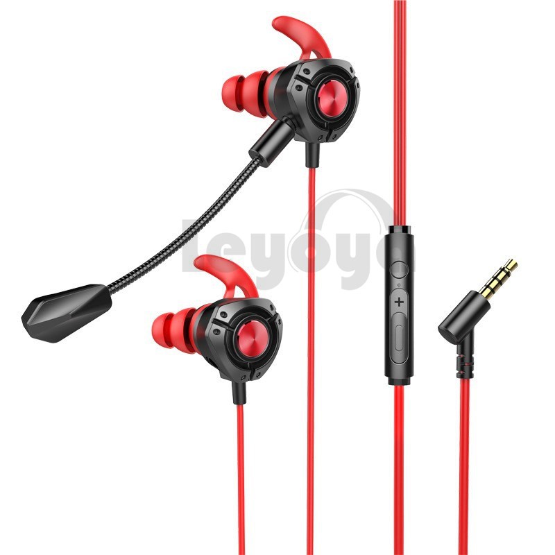 (FREE Case) Headset Sport Gaming PUBG ML Gaming Dynamic Noise Cancelling dengan Dual Mic Bass Earphone Not Leyoya