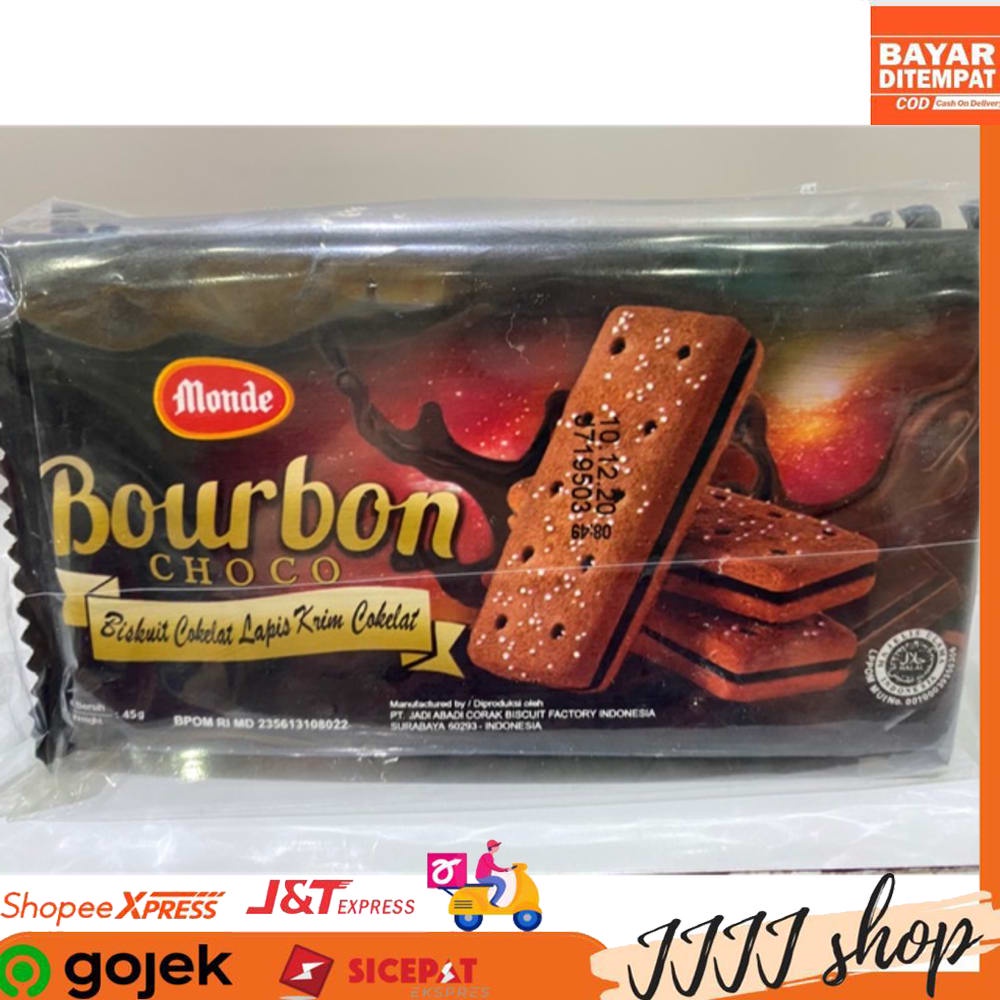 

Monde Bourbon Choco Biskuit Cookies Cemilan Rasa Coklat 225gr