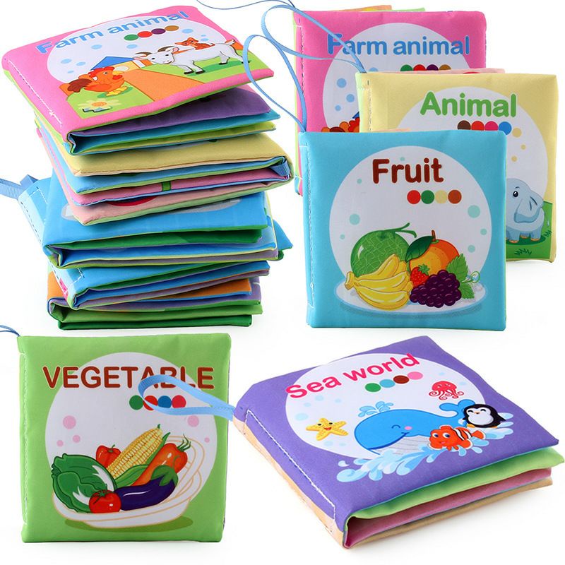 Mainan Edukasi Buku Bantal Bayi Kain/ Baby Soft Book Mini/Baby Cloth Book