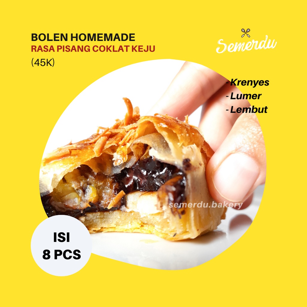 

Bolen Pisang Coklat Keju Semerdu Isi 8 pcs