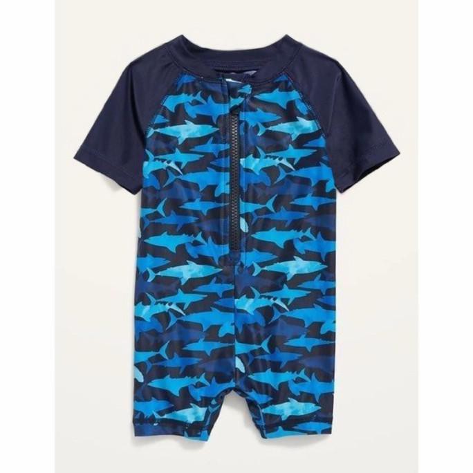 SWIMSUIT KODOK ANAK LAKI LAKI OLD NAVY GAP KIDS | BAJU RENANG BABY - NAVY SH, 0-3M 2307