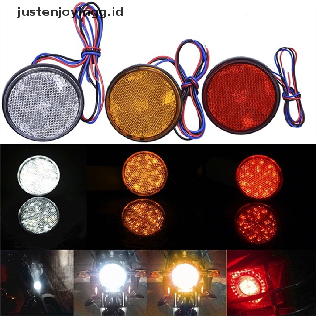 Justenjoyingg.id / 24 SMD Lampu Sein Belakang Motor / Truk / Mobil Bentuk Bulat