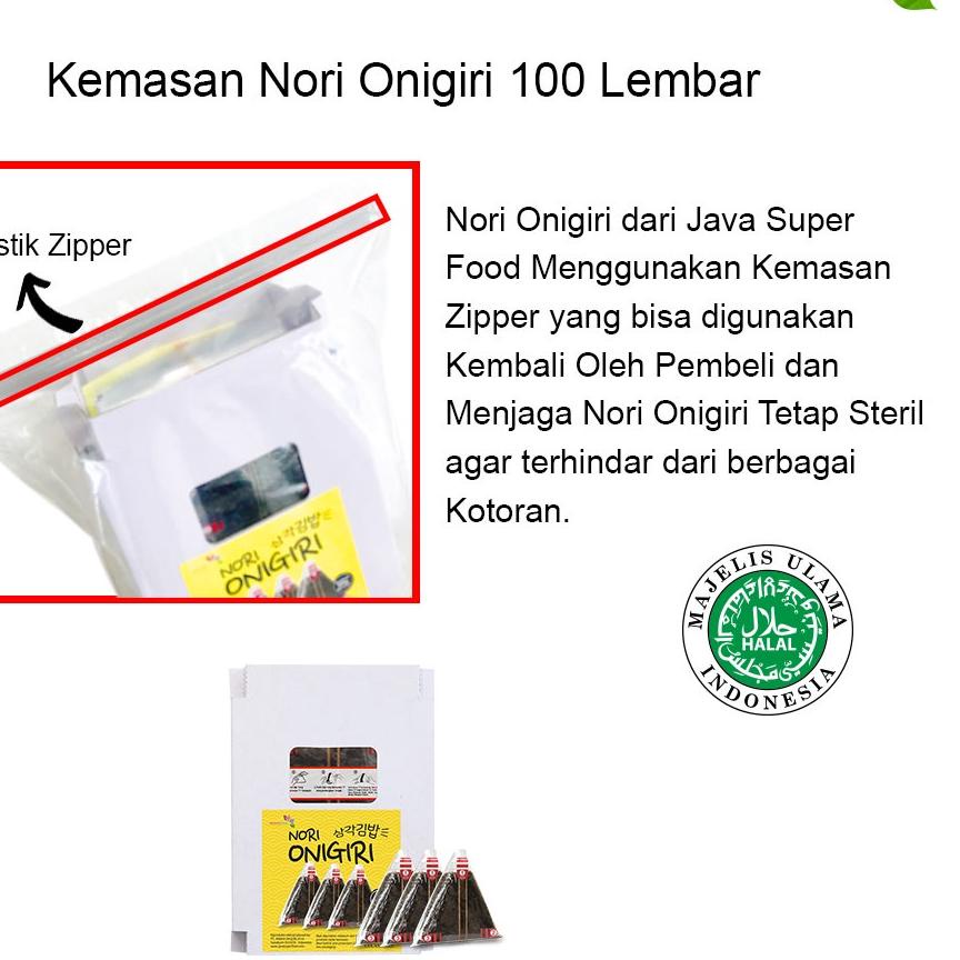 

FG3⁂ NORI ONIGIRI | Nori Wrapper Khusus Bungkus Nori Triangle / Sushi Nori (ISI 10,20,50 Lembar) TREN MASA KINI