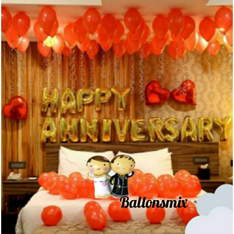 Dekorasi set happy anniversary