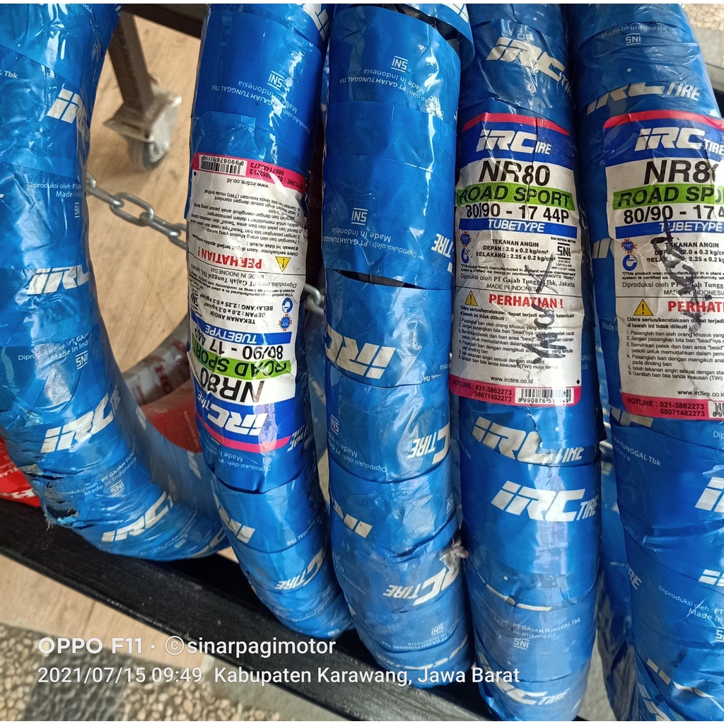 BAN LUAR + BAN DALAM UKURAN 80/90-17