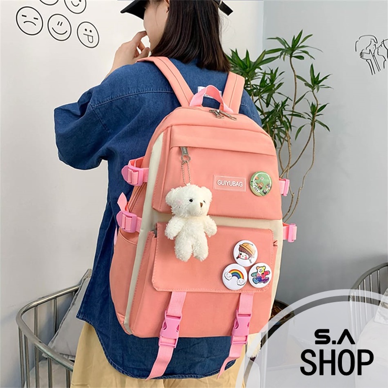 Tas Ransel Backpack Gendong Batam Multifungsi Wanita Cewek Cowok Remaja Dewasa