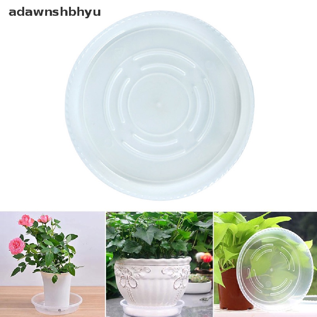 Adawnshbhyu 10pcs Tatakan Tanaman Kebun Drip Tray Bulat Alas Pot Bunga Plastik Bening Snack