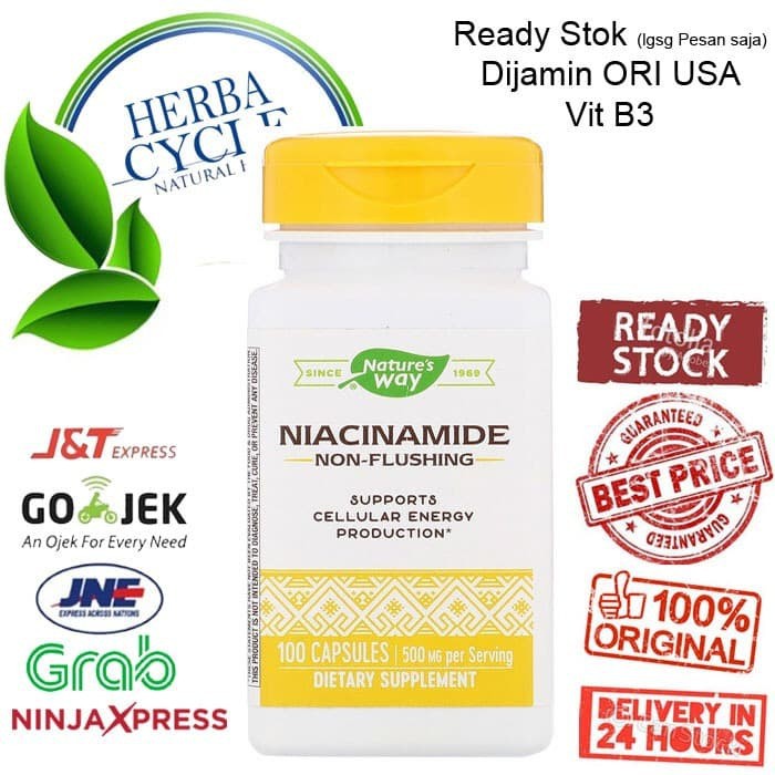 Natures Way Niacinamide 500 mg 100 Cap Nature Way Niacinamide ORI USA