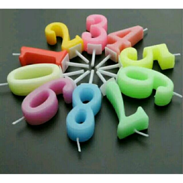 

cherryparty Lilin angka 0-9 stabilo