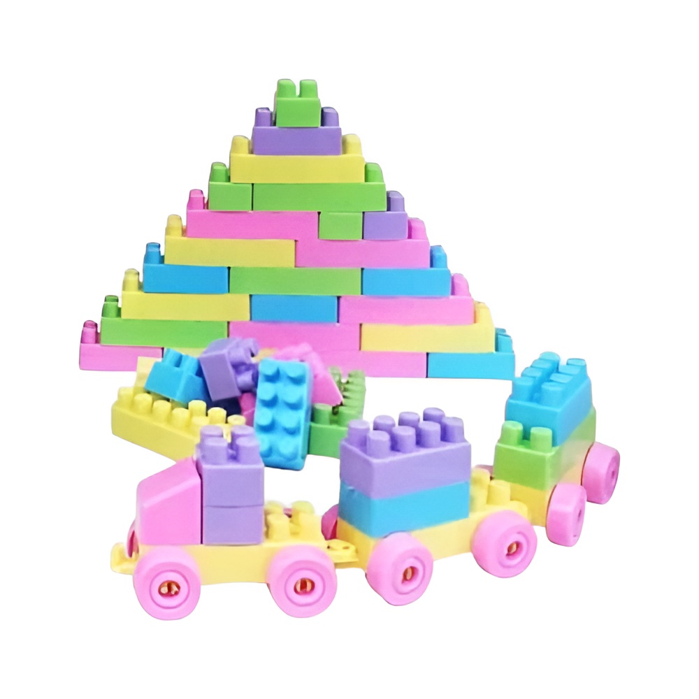 Mainan Lego Block Besar 78Pcs | Mainan Edukasi Anak 3 Tahun | Permainan Edukatif Bongkar Pasang Anak Laki Laki