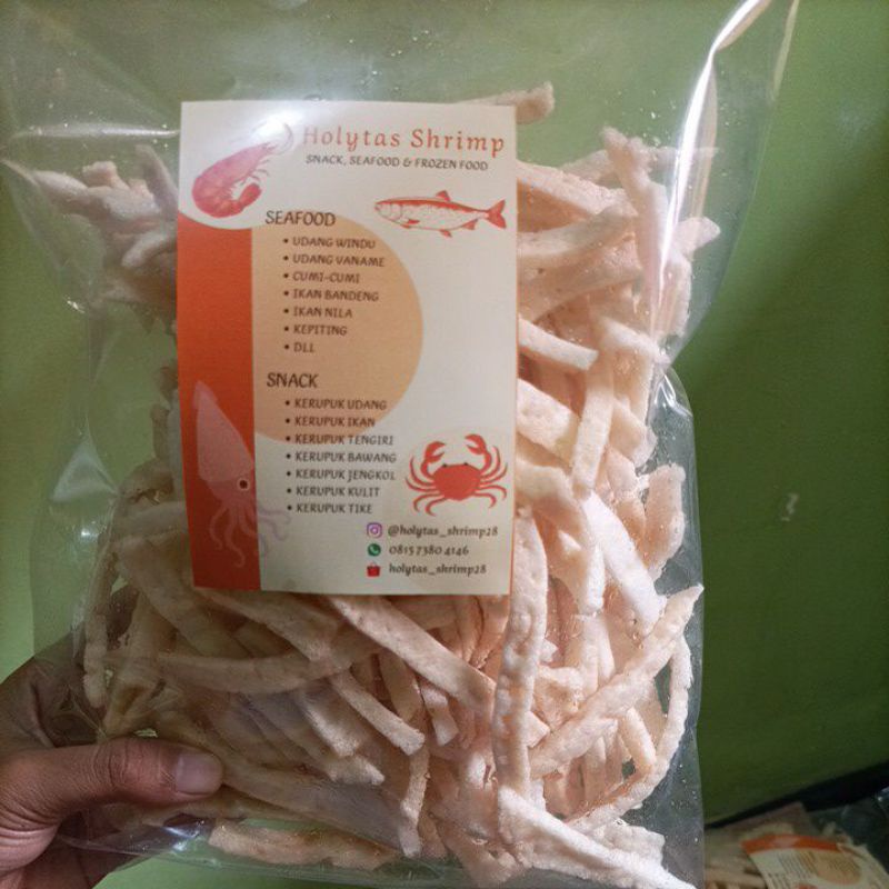 Kerupuk Udang Stick Matang