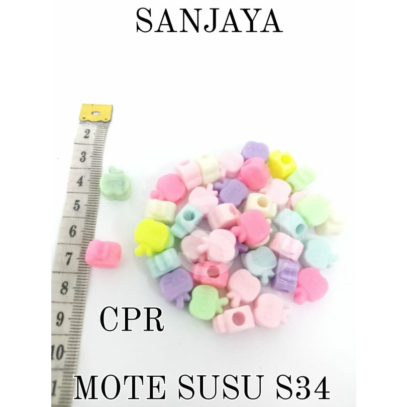 MOTE SUSU / MANIK SUSU / MANIK PASTEL / MOTE DOFF BAHAN AKRILIK UNTUK KERAJINAN DIY / MOTE SUSU MOTIF / MOTE SUSU ANEKA BENTUK / MOTE SUSU S01-S41 CPR