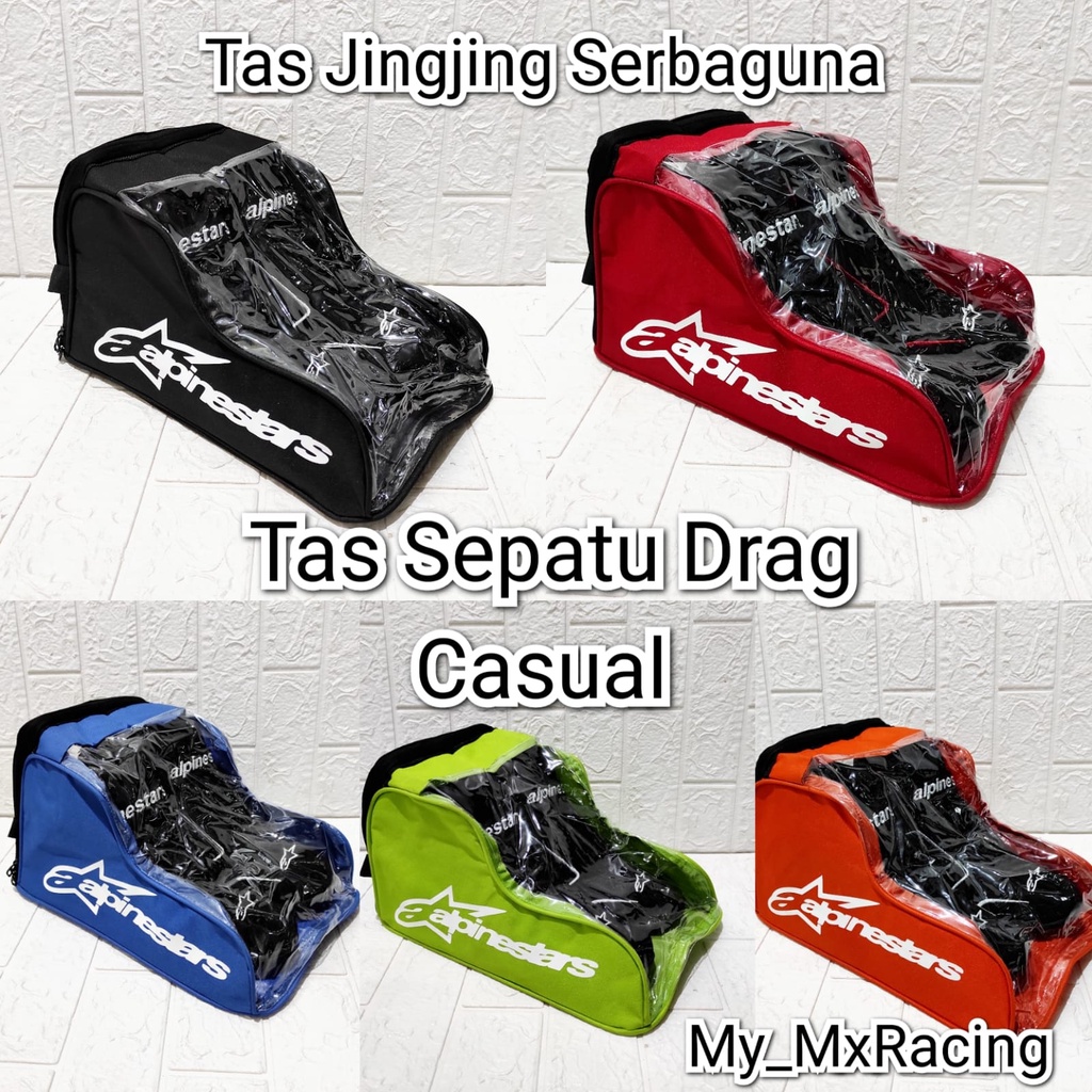 TAS SEPATU CROSS TRAIL TAS SEPATU DRAG ROADRACE GROSIR Tas Sepatu Sandal / Sport Shoes Bag / Tas Gym Fitness Yoga Lari Olahraga Travel [sepatu]