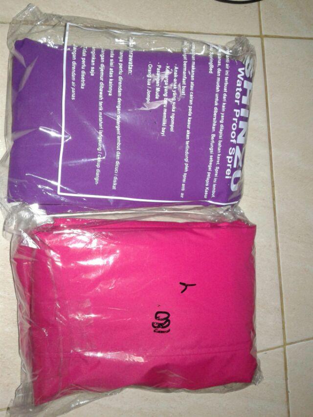 Sprei Anti Air Merk Shinzu Waterproff Polos
