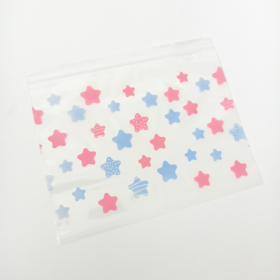 Ziplock Pouch Motif 20x15 cm 18x20 cm Zip Lock Storage Bag Travel Plastik Klip