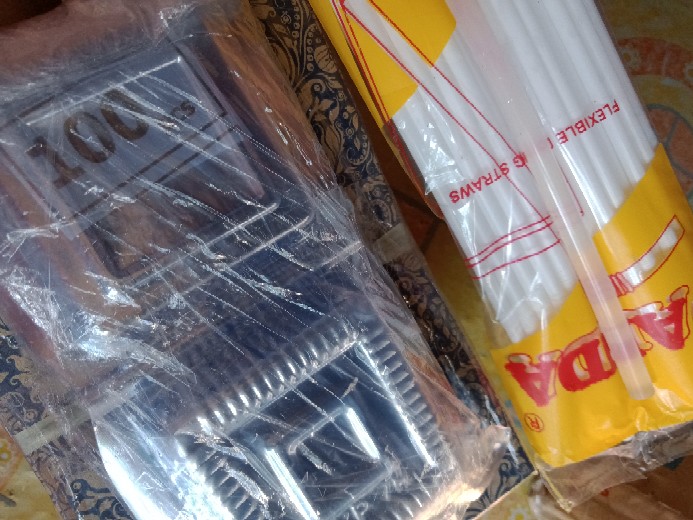 Sedotan Putih Bengkok Cap Panda