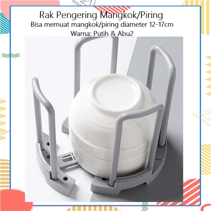 Rak Pengering Mangkok/Piring 12-17cm