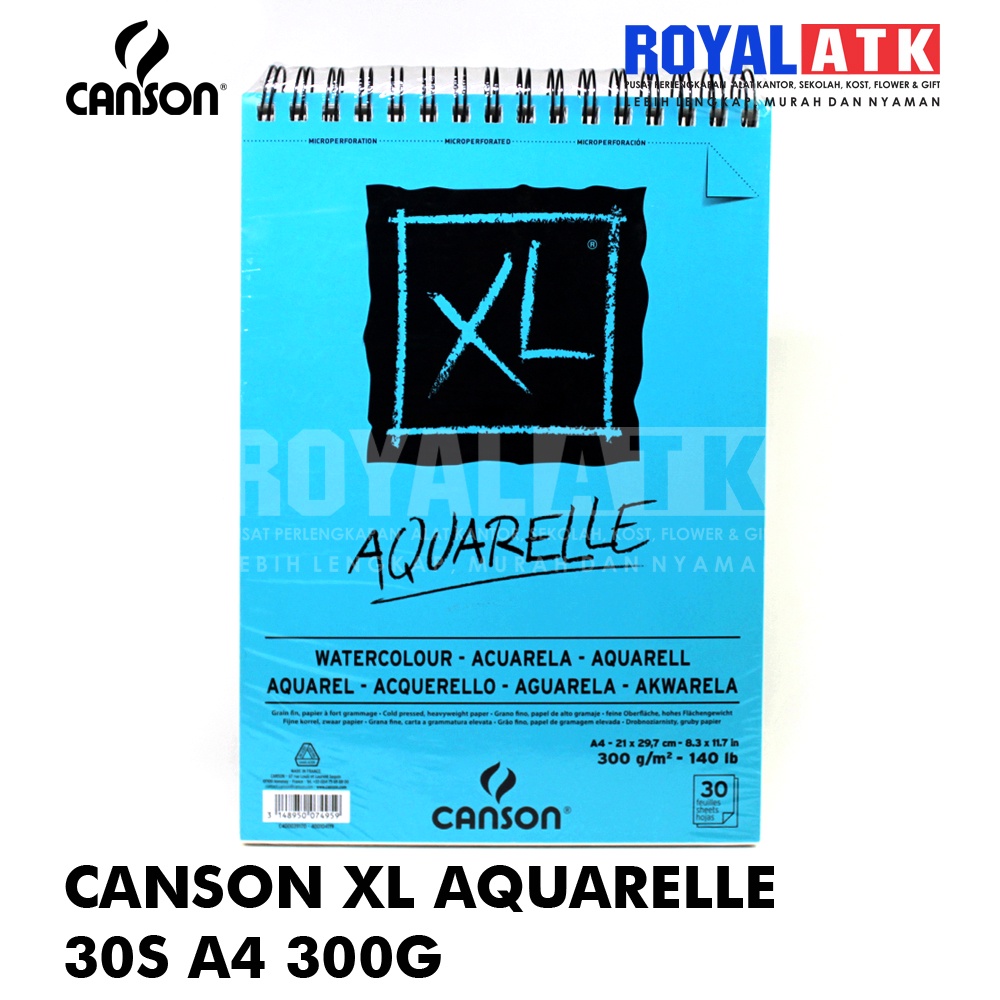 

Canson XL Aquarelle 30S 300g Watercolor Pad A4