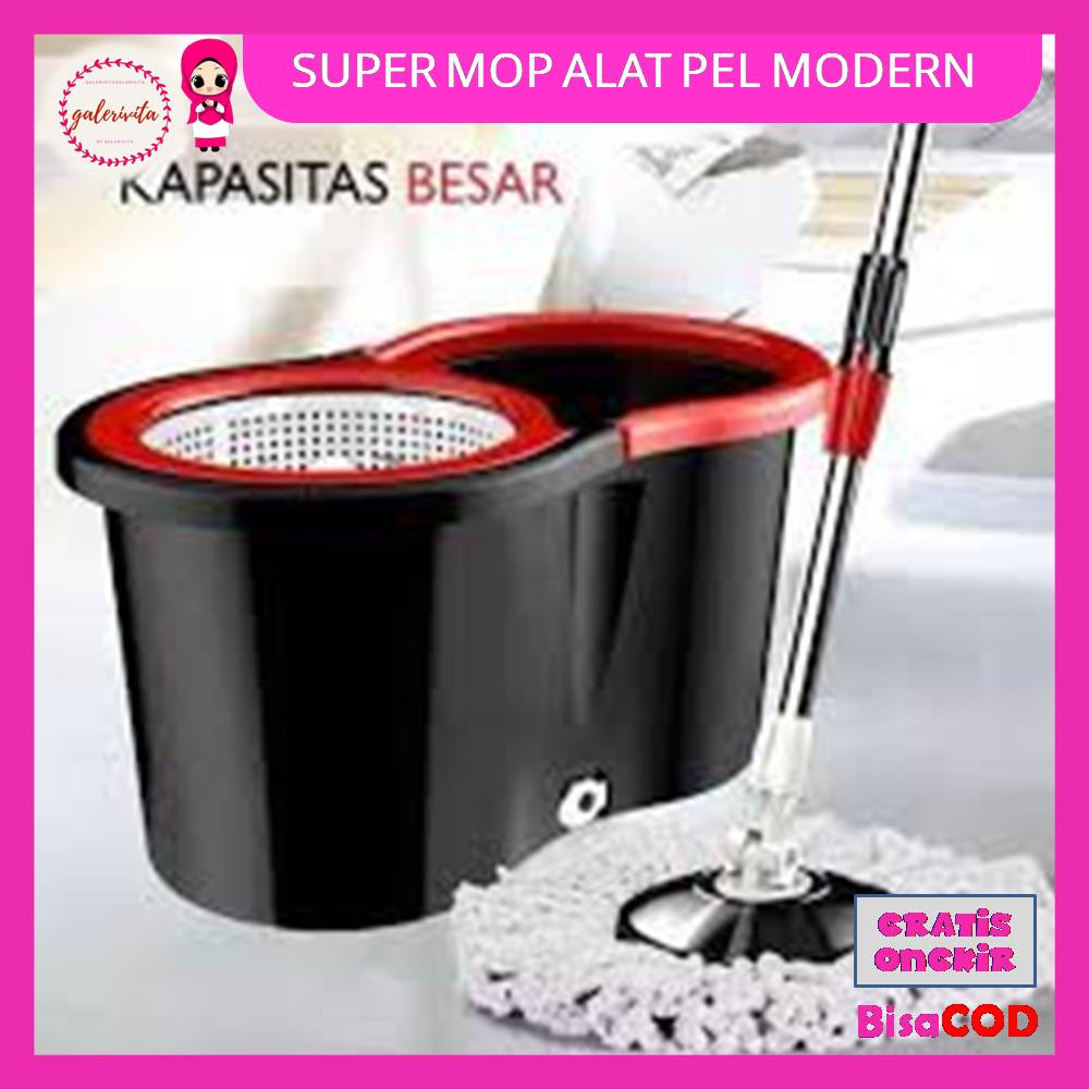 Alat Pel Lantai Ember Peras / Alat Pel Super Mop / Super Mop / Spin Mop