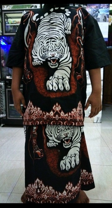 Batik Solo Setalan Celana Sarung Macan Putih [ Panjang Pendek ] Cod √