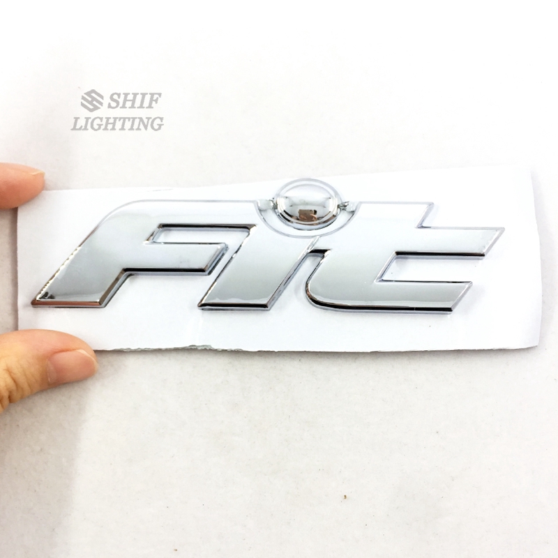 1pc Stiker Emblem Logo Honda Fit Jazz Bahan Abs Krom Untuk Bagasi Belakang Mobil