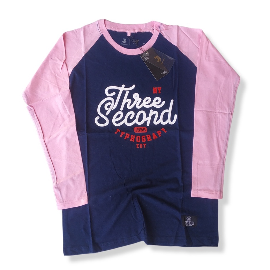 KAOS RAGLAN CEWEK LENGAN PANJANG THREESECOND THREE SECOND 3SCO DISTRO WANITA FULLPRINT MURAH TERBARU