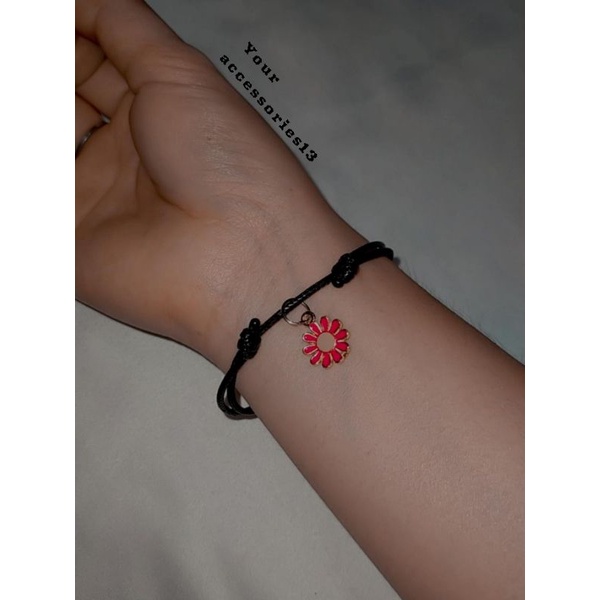 Gelang couple sahabat korea motif bunga daisy