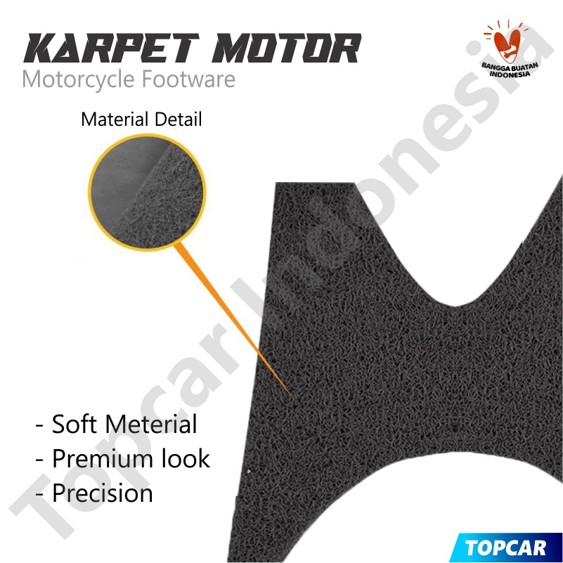 TOPCAR Karpet Motor Honda Beat Metic Alas Kaki Karet Footware Anti Selip Pijakan Motor Pelindung