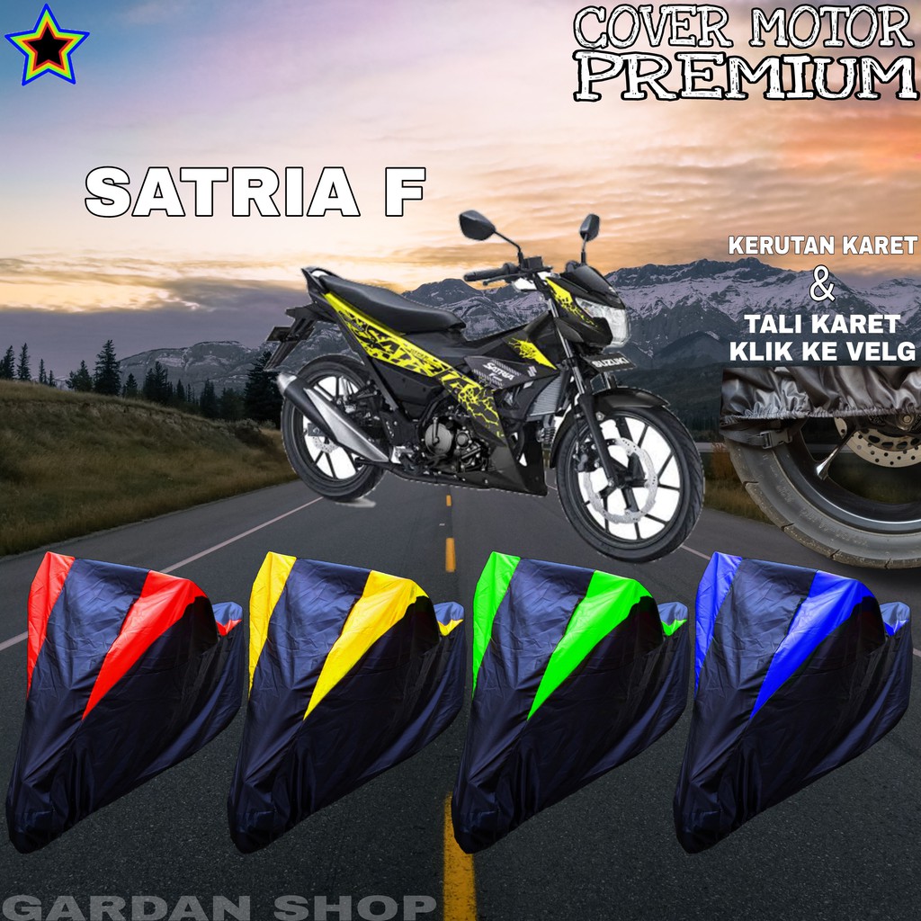 Sarung Motor SATRIA F Hitam KOMBINASI Body Cover Penutup Satria PREMIUM