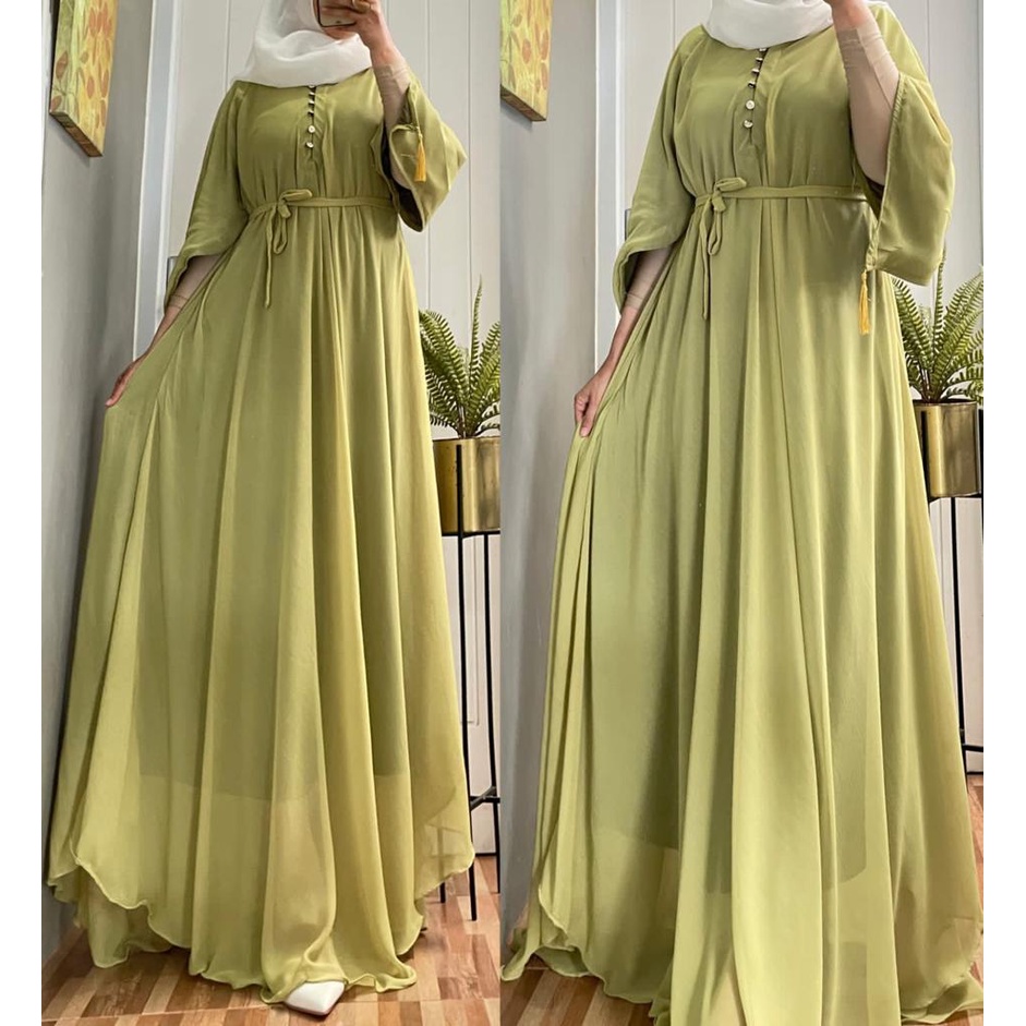 LUNA MAYA DRESS BAHAN CERUTI FULL FURING