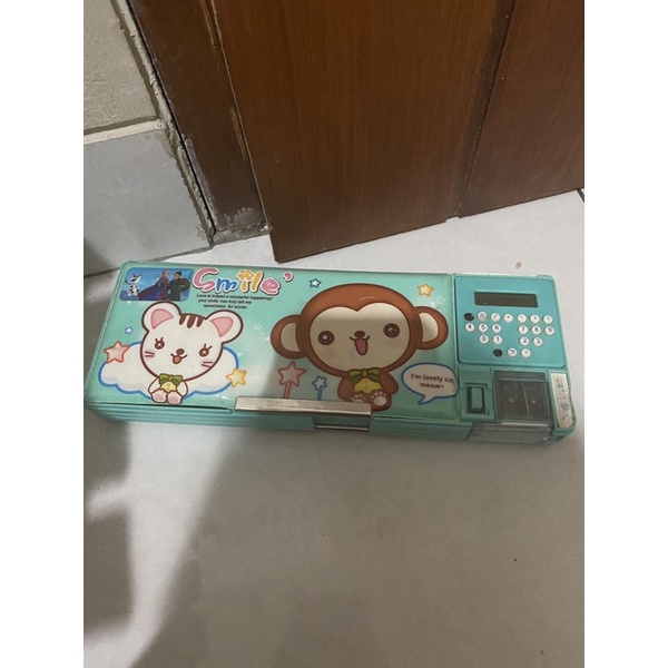 Preloved Kostak pensil anak perempuan kostak pencil case kotak tempat pensil barbie hello kitty sofia frozen princess transparant rilakuma-7