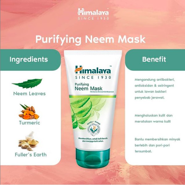 Himalaya Purifying Neem Mask | Masker Wajah 50mL 100mL 150ml