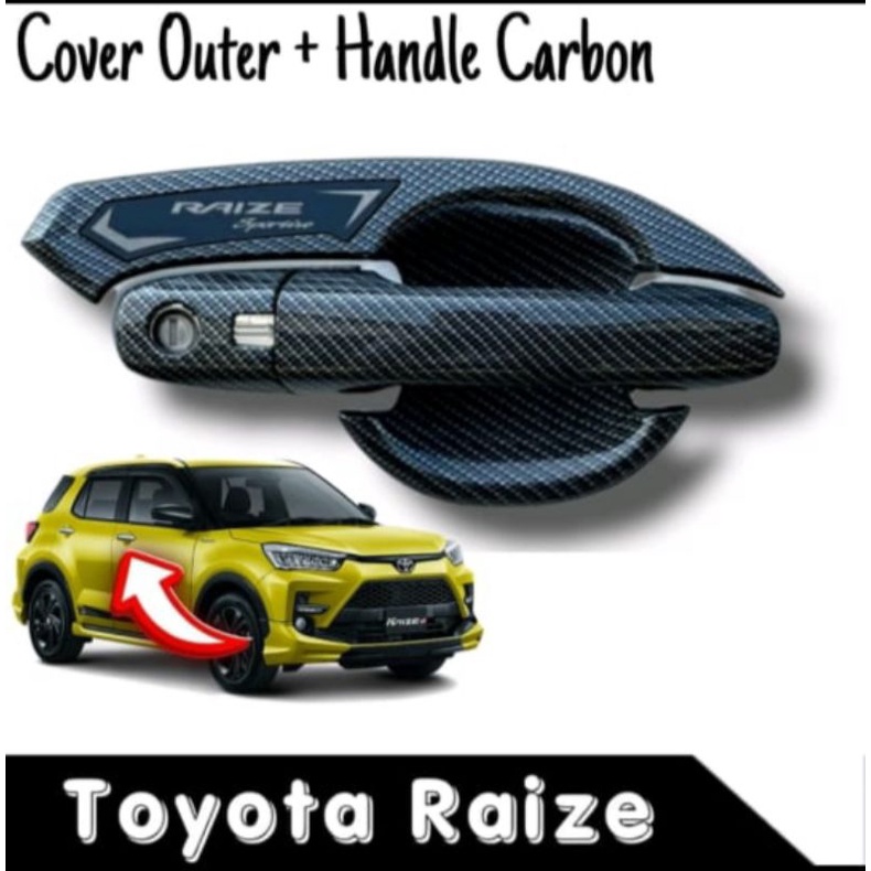 Paket Cover Door Handle + Outer Handle Raize Rocky 2021 Carbon